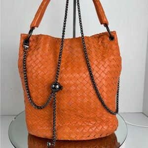 Bottega Veneta Orange Woven Bag